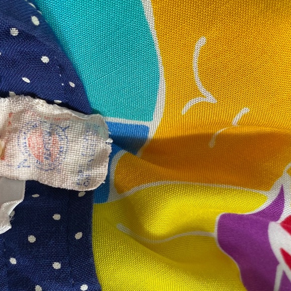 VTG 70s Country Set Polka Dotted Floral Maxi Skirt - Picture 13 of 16